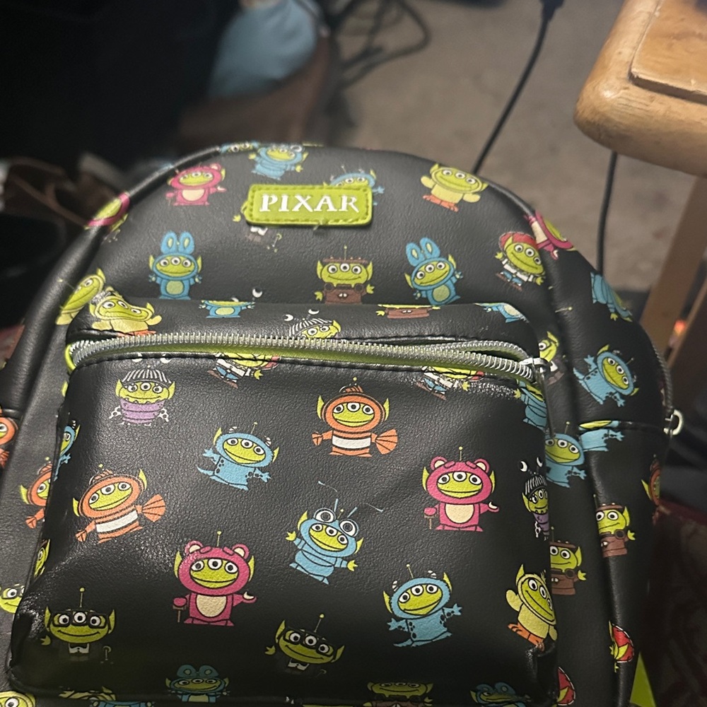 Loungefly Pixar Alien Mini Bag - Black and Multicolor